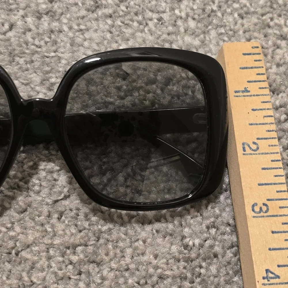 GUCCI GG0714SA 001 Black Green and Red Stripe Sunglasses- Authentic